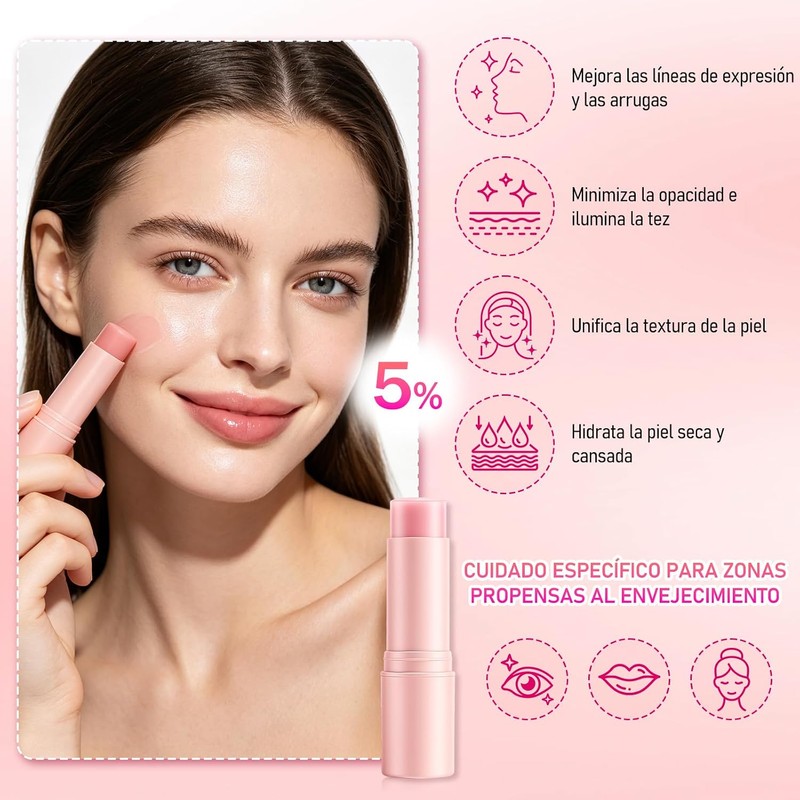 2PC Pdrn Pink Collagen Volume Multi Balm Stick, Hidratante,Reafirma
