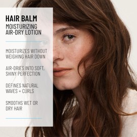 Hairstory Hair Balm, Moisturizing Air Dry Lotion, Leave In Conditioner Cream for All Hair Types, Adds Softness & Shine, Smooths Frizz, Defines Waves & Curls, 4oz