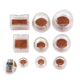 20pcs Stuhl Füße Bodenschoner Tischbeinabdeckung Cups zu schützen Holz Fliesenböden und Möbel mit 17 verschiedenen Größen in Runde Square Rechteck Form-NO.6 D: 1.7-2.1cm