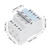 Dual Power Manual Transfer Switch DIN Rail Mount 3P Interlock