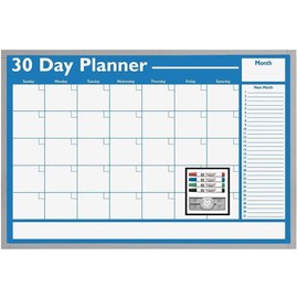Magna Visual 30 Day Planner Economical Non-Magnetic Dry Erase Board Kit 24" x 36"