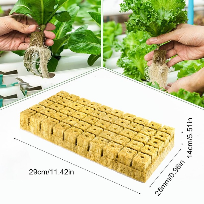 Rock Wool Cube, 50 Pieces Rock Wool Cultivation, Rock Wool