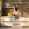 Foldable Toddler Tower Preassembled Kitchen Stool Helper, Folding Tower for