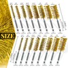 Attoshow 16-Piece Bore Brush Set - Brass Drill Wire Bore