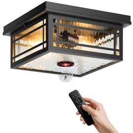 OPAXIS Motion Sensor Outdoor Ceiling Light, Flush Mount Light with Remote