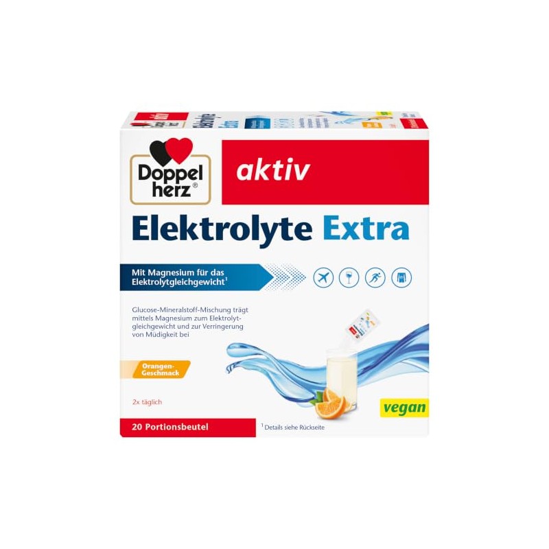Doppelherz Electrolyte Extra - with Orange Flavour | Magnesium contributes