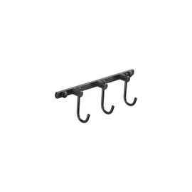 WINCASE Bronze Towel Hooks, Bathroom Rail Hook Rack Wall Mounted, Antique Oil Rubbed Brass Cloth Coat Rack with 3 Hooks Farmhouse