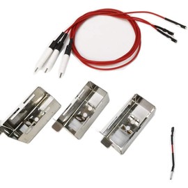 MOASKER Grill Igniter Replacement Kit with Collector Box for DCS Gas Grills Models, Stainless Electrode and Wire for DCS 27DBQ, 27DBQR, 27DBR, 27DSBQ, 27DSBQR (3-Pack)