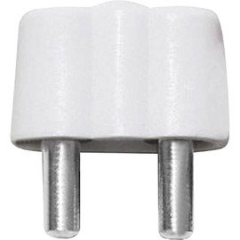 BELI-BECO 61/15 Double Plug Miniature Banana Plug with 8 mm Pin Spacing and Pin Diameter: 2.6 mm – Pack of 3 (White)