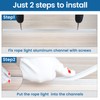 Muzata 12Pack 16.5" Rope Lights Channel U Shape Aluminum Rectangle