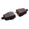 2 Pin In-line Impact Resistant Connector, Black - GVC