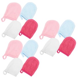 Minkissy 3sets Facial Microfiber Cleaning Cloth Gentle Face Makeup Removal Gloves Kit 4pcs*3