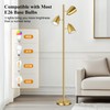 QiMH Tree Floor Lamp with 3 Light Bulbs, Standing Tall