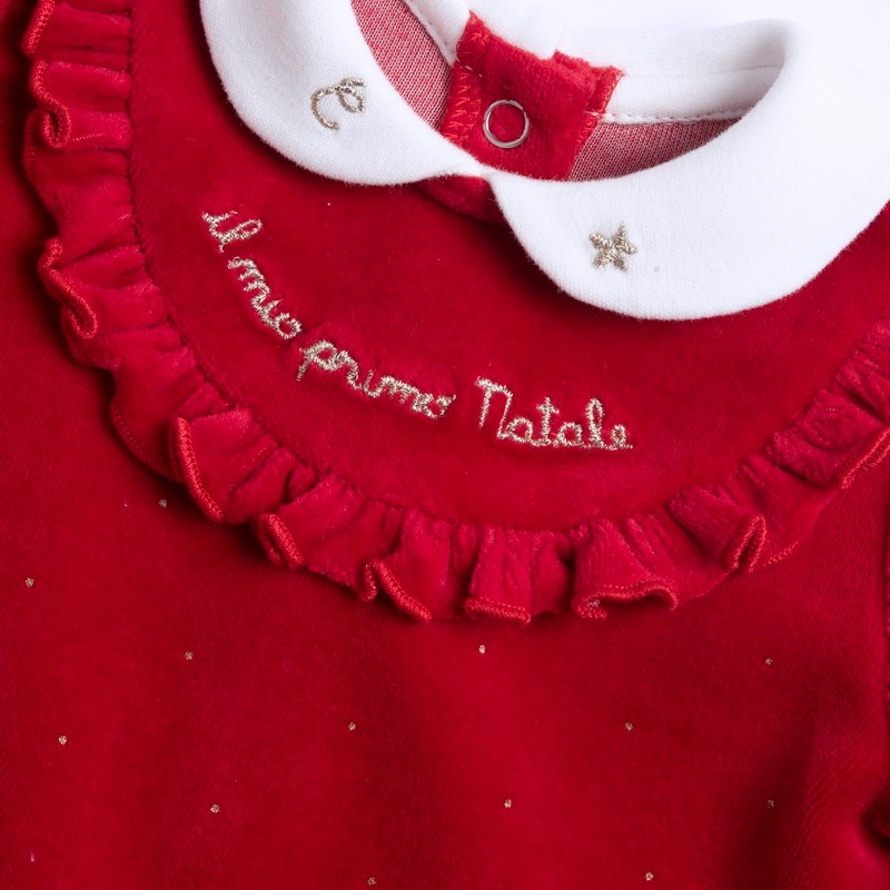 Chicco Tutina Natale Bimbo 0-24 in Morbido Tessuto FW25 253