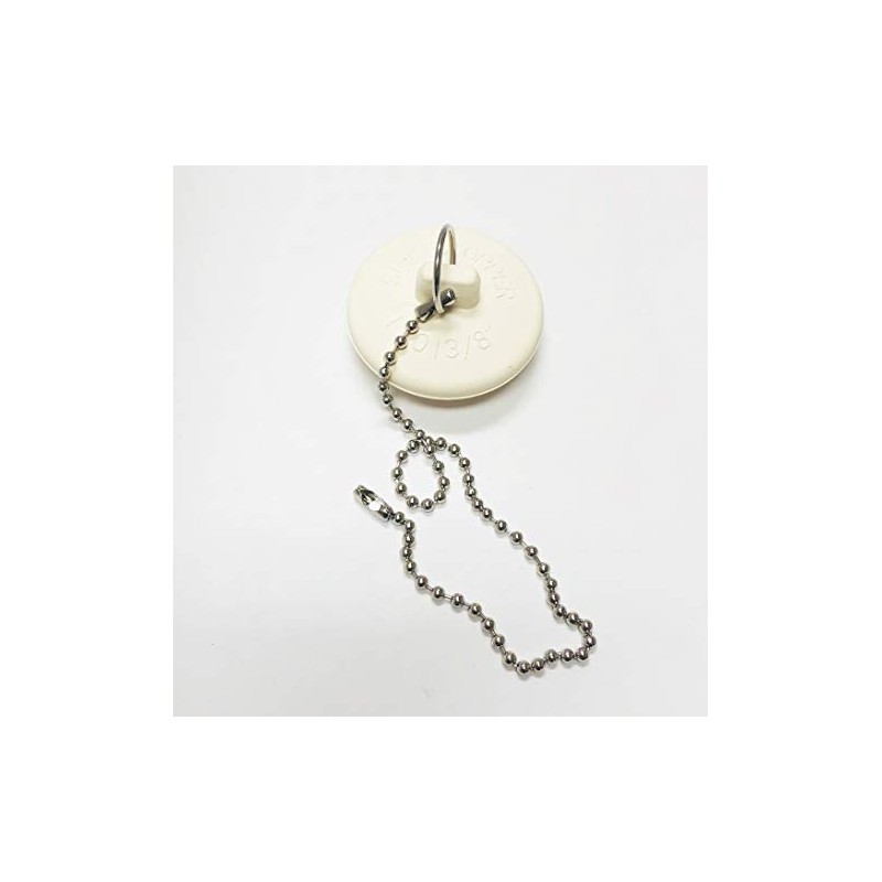 1 to 1-3/8" Rubber Sink Stopper with 11" Chain