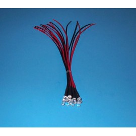 Empat II 10 RED / BLUE ALTERNATING 5mm Pre Wired LEDs 6 volt 6v PREWIRED rc USA