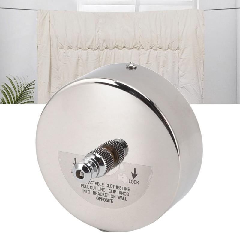 Retractable Clothesline 304 Stainless Steel Safety Auto Retraction Double Pulley