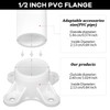 25 Pack PVC Flange for 1/2" PVC Pipe, Table Screw