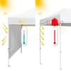Eurmax USA Instant Canopy SunWall Canopy Middle Zipper Wall for