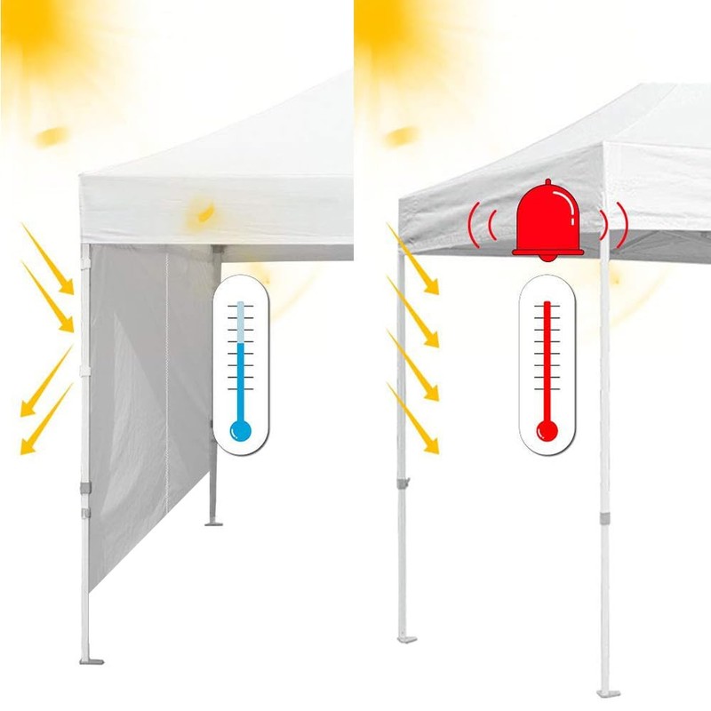 Eurmax USA Instant Canopy SunWall Canopy Middle Zipper Wall for