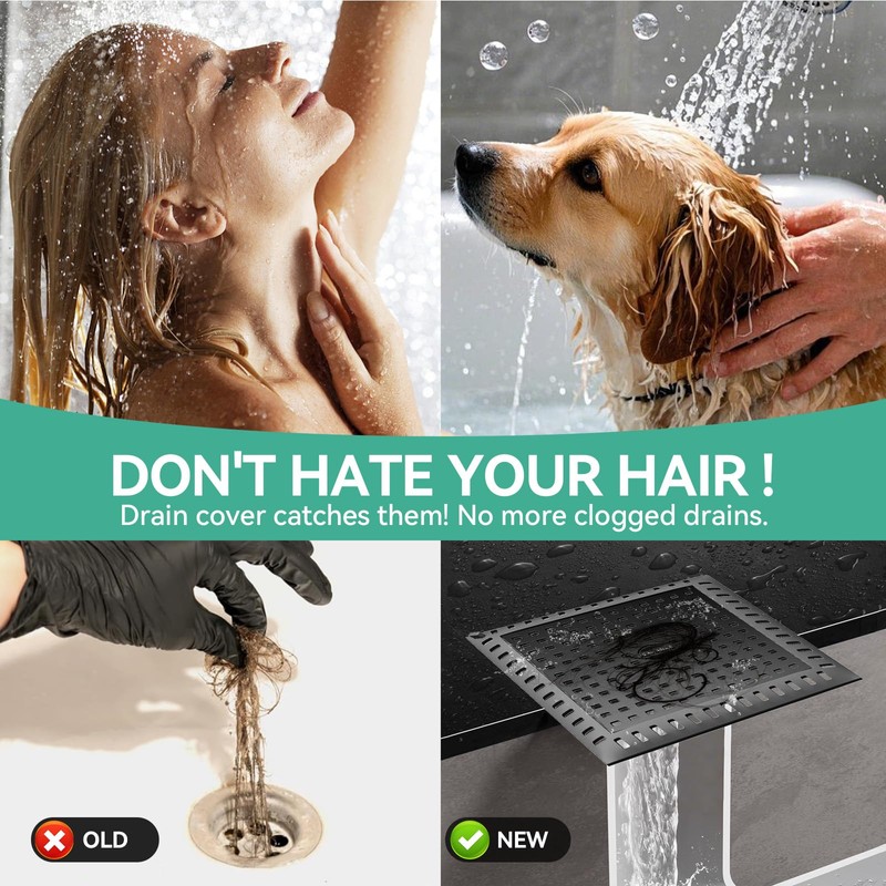 USAHANKE Drain Hair Catcher for Bathroom Sink,4.8" Stainless Steel and