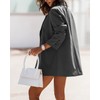 FSHAOES Women Casual Oversized Blazers Lapel Button Down Solid Work