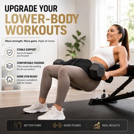 Adjustable Weighted Hip Thrust Waist Belt for Home Gym Workouts – Dual-Strap Glute Training Belt for Dumbbells, Squats & Hip Shaping