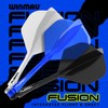 WINMAU Fusion Azure Blue Medium Intergrated Dart Flight and Shaft