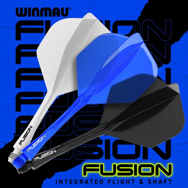 WINMAU Fusion Azure Blue Medium Intergrated Dart Flight and Shaft