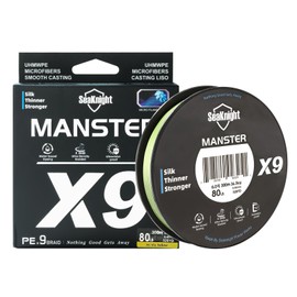 SeaKnight X9 Braided Line 9Strand PE Braided Fishing Line - Highly Abrasion Resistant, Great Knot Strength, Ultra-Thin Diameter, Improved Colorfastness -Fishing Line for Freshwater Saltwater