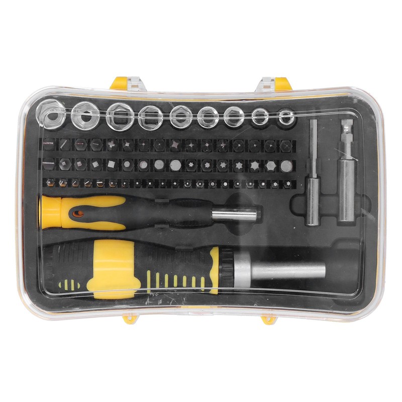 65Pcs Screwdriver Set Chrome Vanadium Steel SK‑1156 Ratcheting Electronics Repair