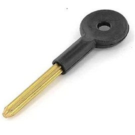 The Home Fusion Company Black Fob Brass Security Bolt Star Key for Dead Bolt Rack Door Locks Universal