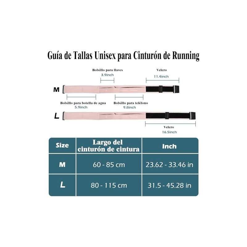 Cinturón de Running Lumewave para Mujeres y Hombres con Portabotellas