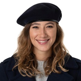 Kangol Hombres y Mujeres Monty&Trade; Boina de Lana, Azul Oscuro, XL
