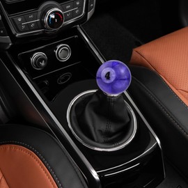 Abfer 4 Ball Shift Knob Car Gear Stick Shifter Knobs Round Shifting Lever Handle Transmission Fit for Most Automatic Manual Vehicles, Purple-1