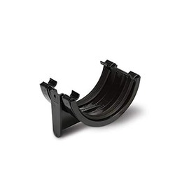 POLYPIPE RR102 Black Union Bracket for 112mm Half Round guttering System