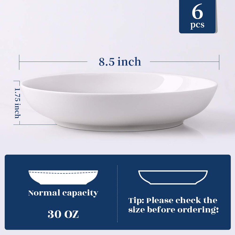 Y YHY Pasta Bowls 32oz, Ceramic Large Salad Serving Bowls,