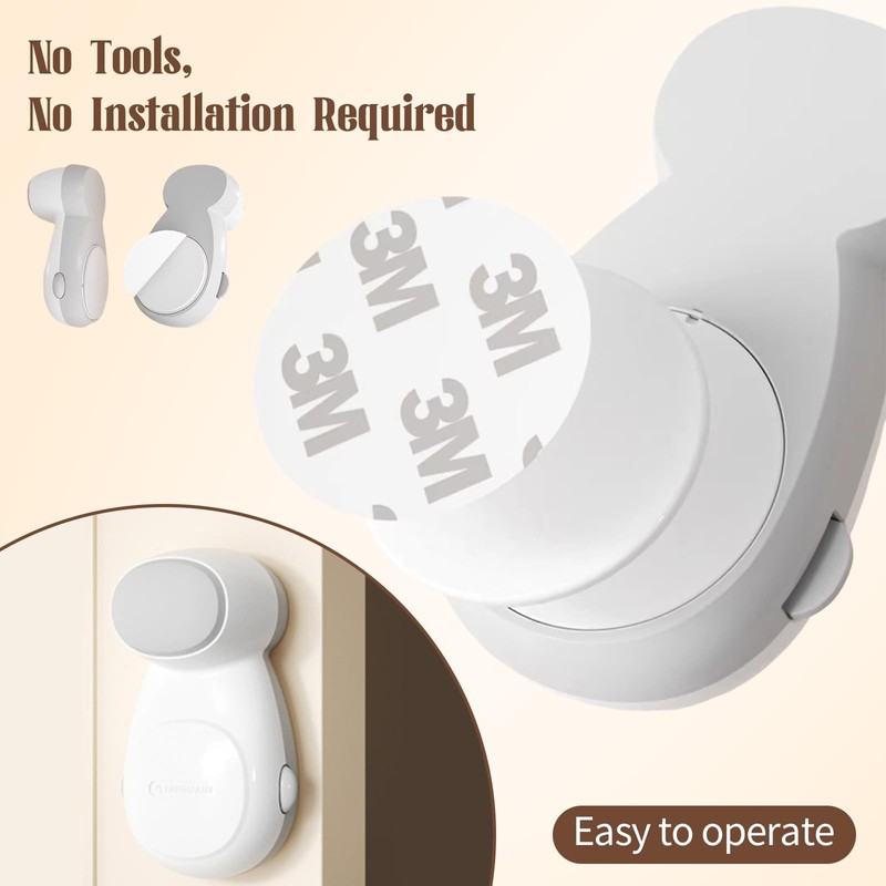 Baby Proof Door Pinch Guard with Auto Lock, Kids Anti-Slam