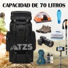 Mochila Táctica Militar 70l Campismo Senderismo Multifuncion