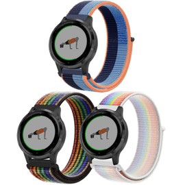 Harikiri 18mm Nylon Straps Compatible with Garmin Venu 3S/Venu 2S/Vivoactive 4S/Vicomove 3S/Active S/Forerunner 265S/255S/255S Music,Fossil Women's Gen 6 42mm/5E 42mm/Women's Gen 4 Sport