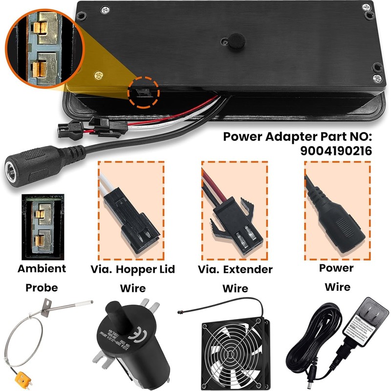 Upgraded Replacement Non-WiFi Controller/Control Board Kit for Masterbuilt Gravity Series