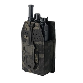 TOPTACPRO Tactical Radio Holster Molle Radio Pouch Universal Radio Holder For Walkie Talkie Motorola BaoFeng UV-5R BF-F8HP Adjustable Storage Rifle Magazine Pouch(Multi-camo Black)