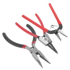 SHINEOFI 3pcs Multi Functional DIY Hand Tool Durable Jewelry Making Pliers Needle Nose Plier Hole Punch Opening Tool for Crafting Scrapbooking and Jewelry Projects