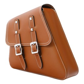 TCT-MOTORPARTS PU Leather Motorcycle Swingarm Bag Side Saddlebag Fit For Harley Sportster XL883 XL 1200 2007-2020 2019 Brown