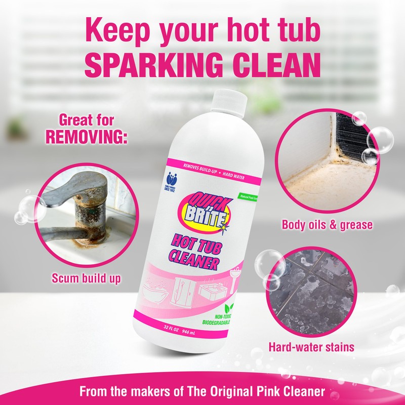 Quick 'n Brite Heavy Duty Hot Tub Cleaner - Non-abrasive