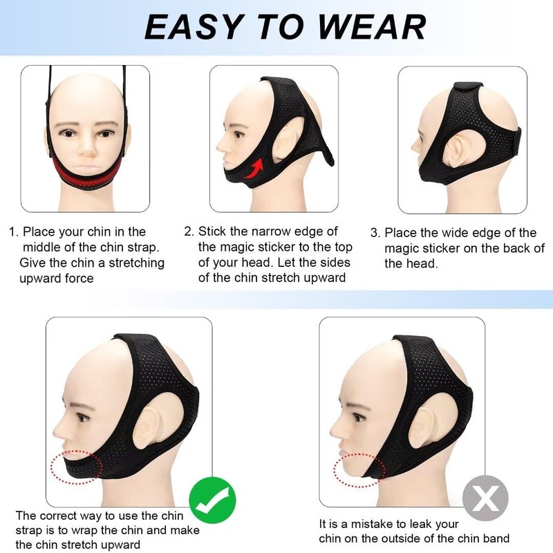 Forzacx Anti Snore Chin Strap - Breathable Chin Strap Snoring