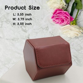 Watch Travel Hexagon Case Portable Organizer - Luxury Watch Hexagon Travel Box Recycled Leather Watch Storage and Display for Men and Women(1Slot-WineRed)
