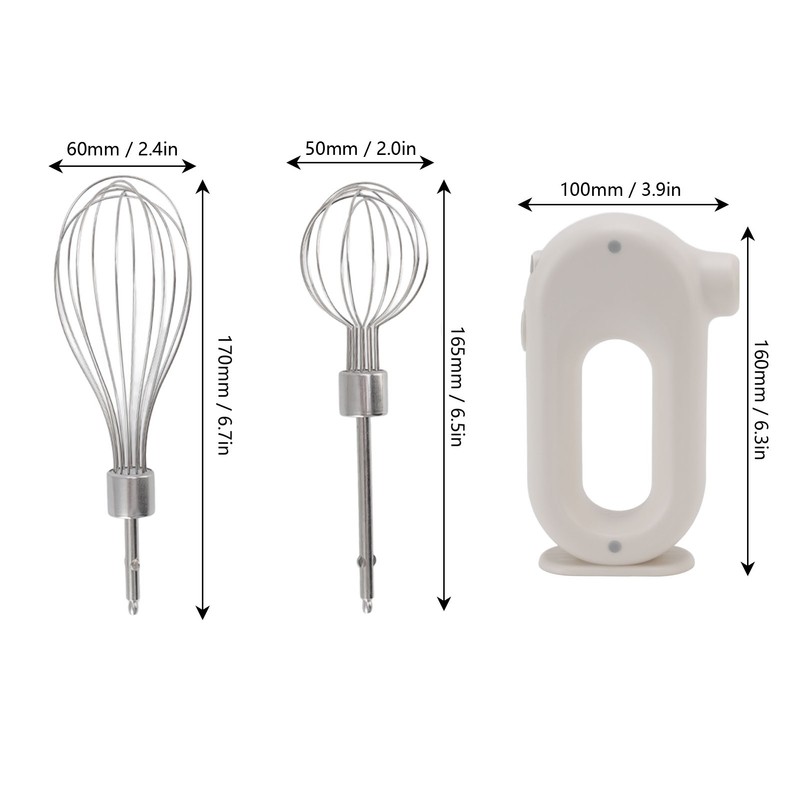Electric Hand Mixer 3 Speeds Anti Slip Handle Design Safe