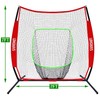 7'x7' Baseball Practice Net for Hitting and Pitching, Portable Softball