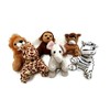 Suede Jungle/Zoo Animals, Assorted Suede Plush Jungle Animals (12 Piece